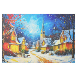 Moonlit Winter Village Reverie Gallery Wrap