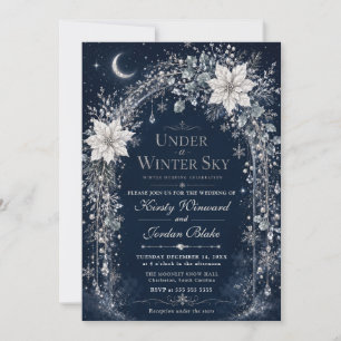 Moonlit Winter Wedding Invitation