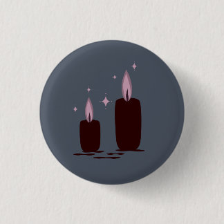 Moonlit Witchy Halloween Magic Candles Button