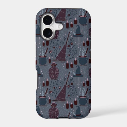 Moonlit Witchy Halloween Pattern iPhone 17 Case