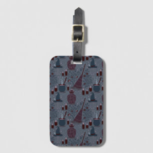 Moonlit Witchy Halloween Pattern Luggage Tag