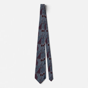 Moonlit Witchy Halloween Pattern Neck Tie