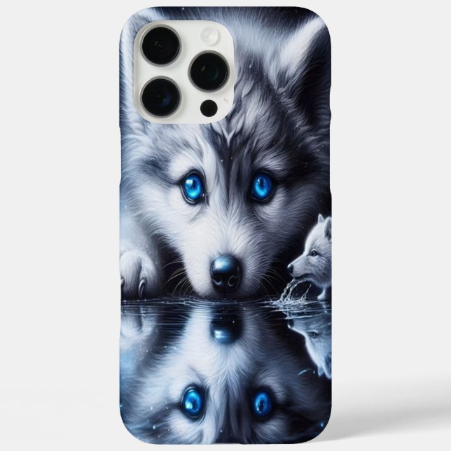 Moonlit Wolf Nature Artwork Case-Mate iPhone Case (Back)