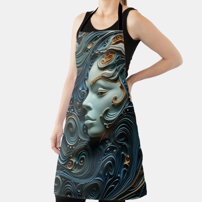 Moonlit Woman 3D Art Apron (Insitu)