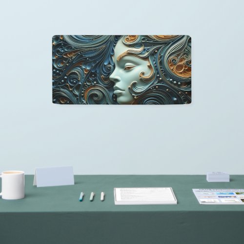 Moonlit Woman 3D Art Banner
