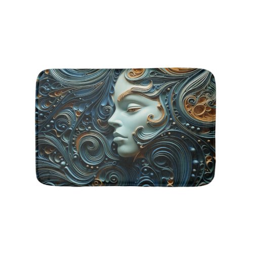 Moonlit Woman 3D Art Bath Mat