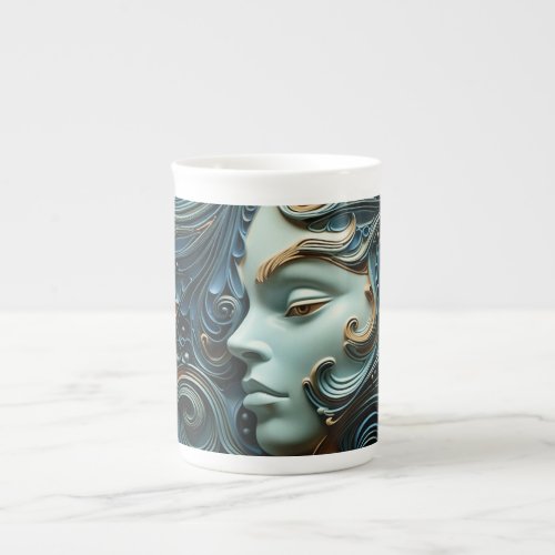 Moonlit Woman 3D Art Bone China Mug