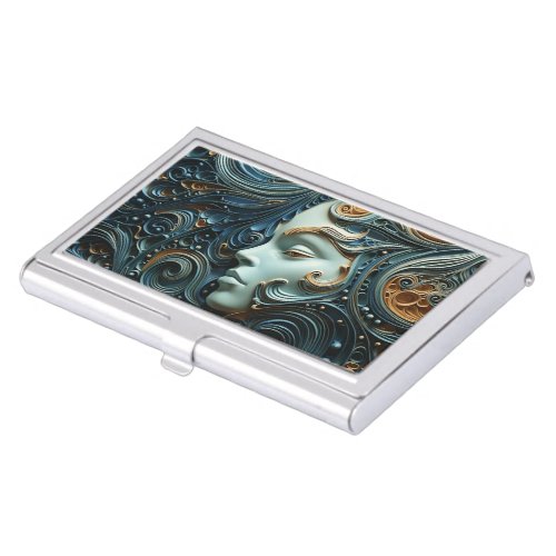 Moonlit Woman 3D Art Business Card Case