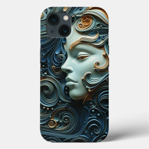 Moonlit Woman 3D Art iPhone 13 Case