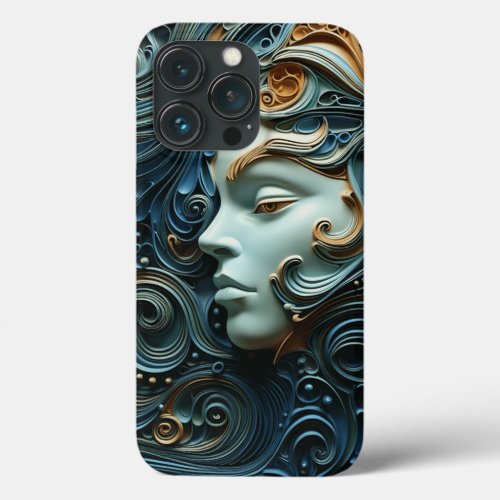 Moonlit Woman 3D Art iPhone 13 Pro Case