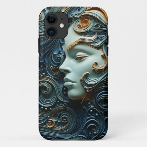 Moonlit Woman 3D Art iPhone 11 Case