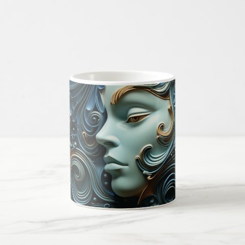 Moonlit Woman 3D Art Coffee Mug