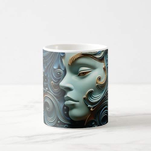 Moonlit Woman 3D Art Coffee Mug