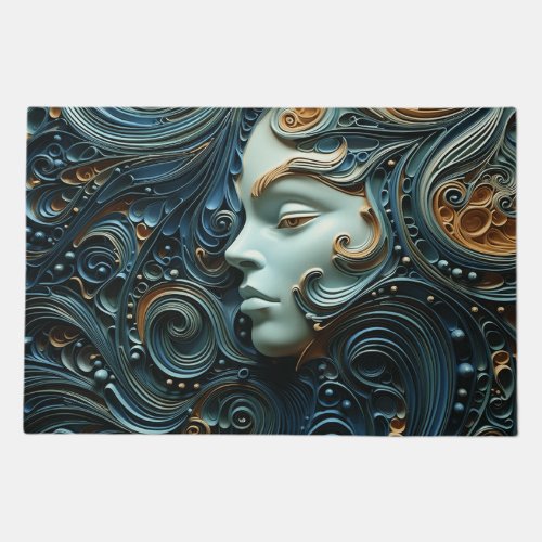 Moonlit Woman 3D Art Doormat