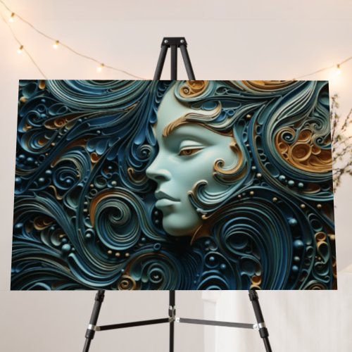 Moonlit Woman 3D Art Foam Board