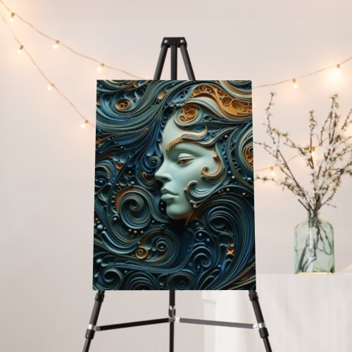 Moonlit Woman 3D Art Foam Board