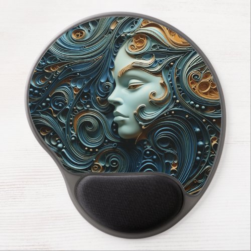 Moonlit Woman 3D Art Gel Mouse Pad