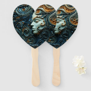 Moonlit Woman 3D Art Hand Fan