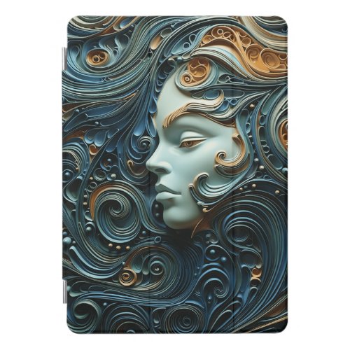 Moonlit Woman 3D Art iPad Pro Cover