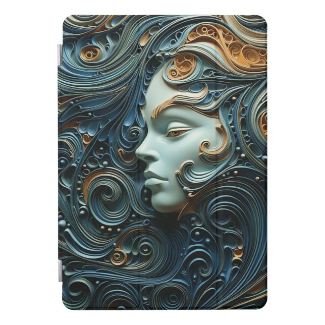 Moonlit Woman 3D Art iPad Pro Cover (Front)