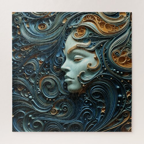 Moonlit Woman 3D Art Jigsaw Puzzle