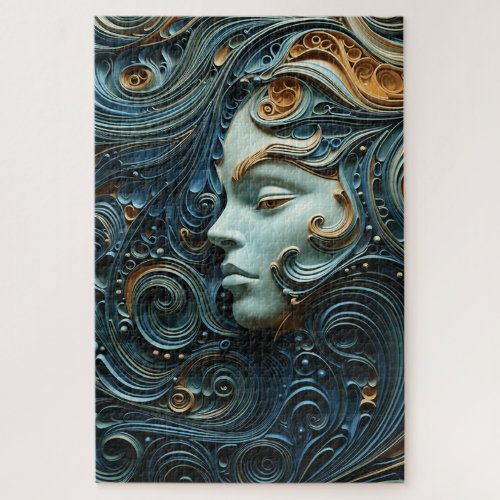 Moonlit Woman 3D Art Jigsaw Puzzle