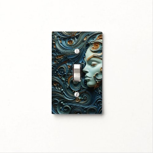 Moonlit Woman 3D Art Light Switch Cover