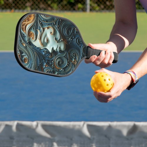 Moonlit Woman 3D Art Pickleball Paddle