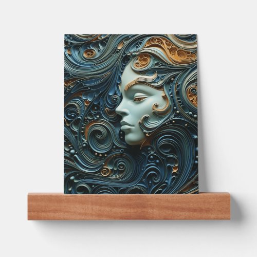 Moonlit Woman 3D Art Picture Ledge