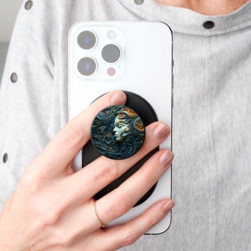 Moonlit Woman 3D Art PopSocket