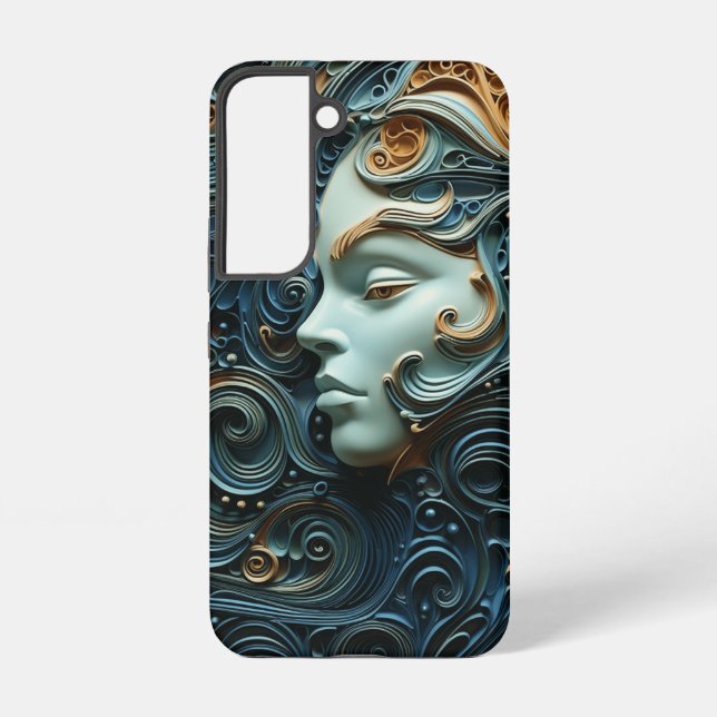Moonlit Woman 3D Art Samsung Galaxy Case (Back)