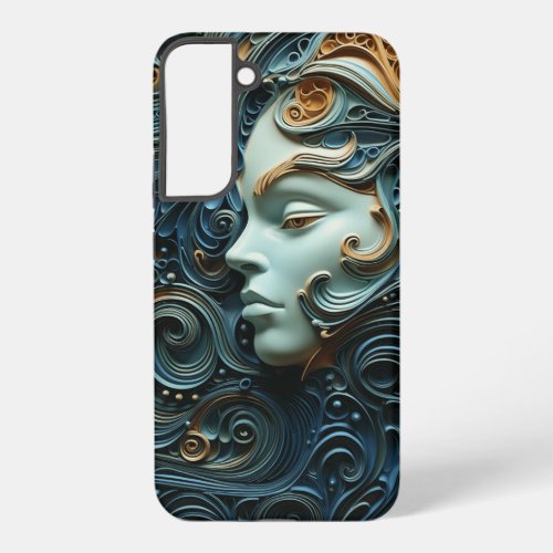 Moonlit Woman 3D Art Samsung Galaxy S22 Case