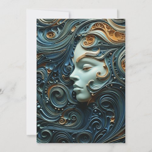 Moonlit Woman 3D Art Save The Date