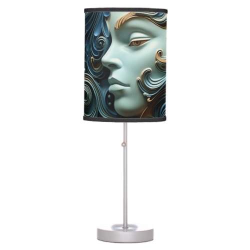 Moonlit Woman 3D Art Table Lamp