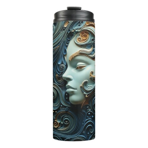 Moonlit Woman 3D Art Thermal Tumbler