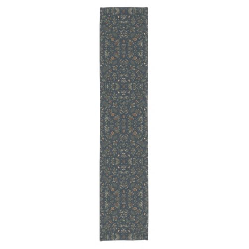 Moonlit Yule Winter Botanical Table Runner
