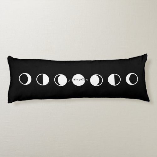 MOONPHRASE Cool Modern Moon Phases Body Pillow
