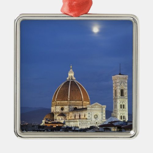 Moonrise and Florence Cathedral Basilica di Metal Ornament