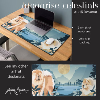 MOONRISE CELESTIALS Chow desk mat