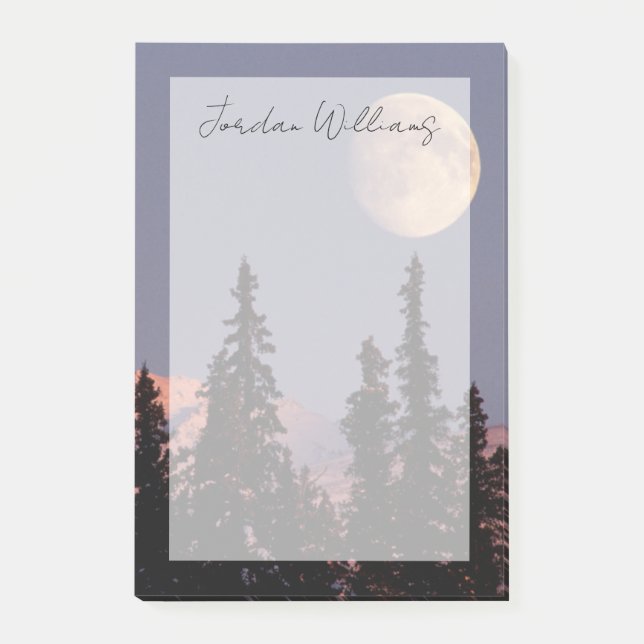 Moonrise Early Winter | Anchorage, Alaska Post-it Notes (Front)