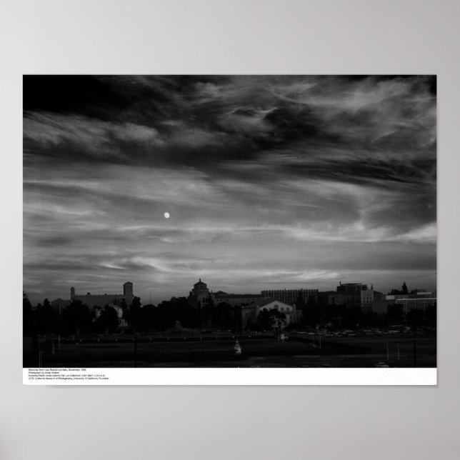 Moonrise from near Residence Halls, November, 1966 Poster (Front)