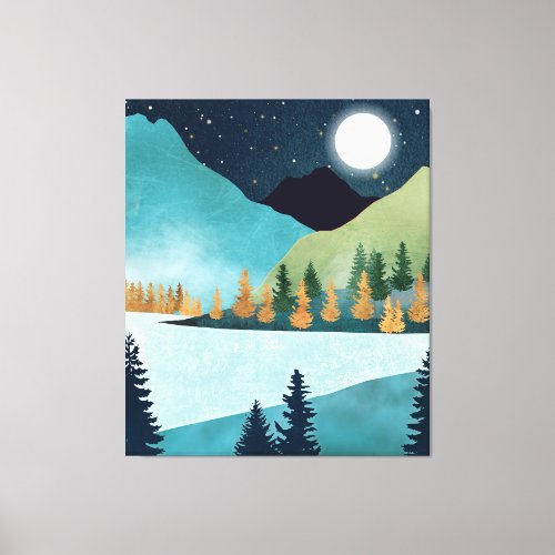 Moonrise Lake Canvas Print