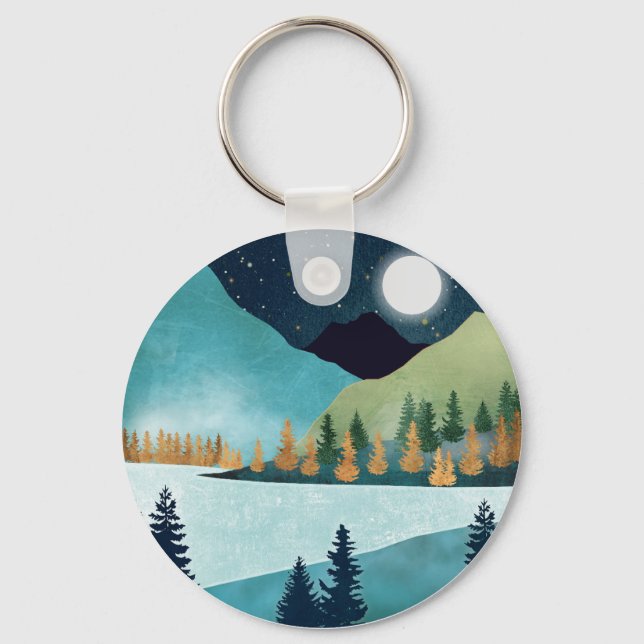 Moonrise Lake Keychain (Back)
