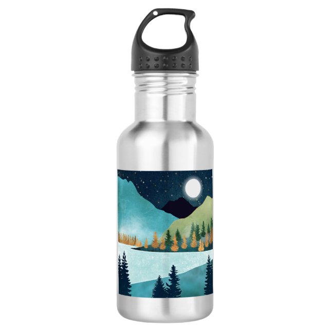 Moonrise Lake Stainless Steel Water Bottle (Front)