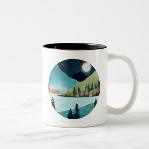 Moonrise Lake Two-Tone Coffee Mug