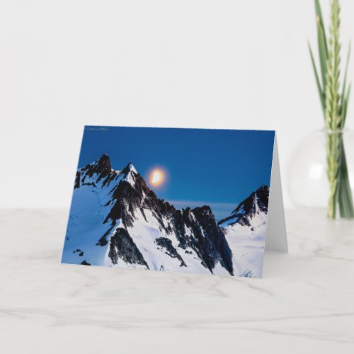 Moonrise on the Juneau Icefield  blank inside Card