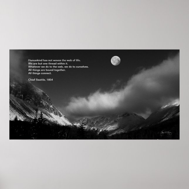 Moonrise over Franconia : Chief Seattle Poster (Front)