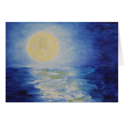 Moonrise Over Lake Michigan II Painting (Front Horizontal)