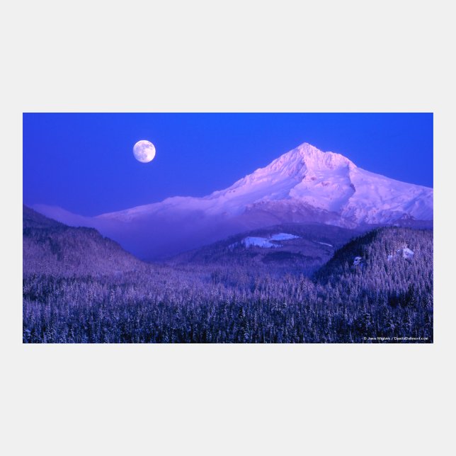 Moonrise Over Mt Hood Winter, Oregon (Front)