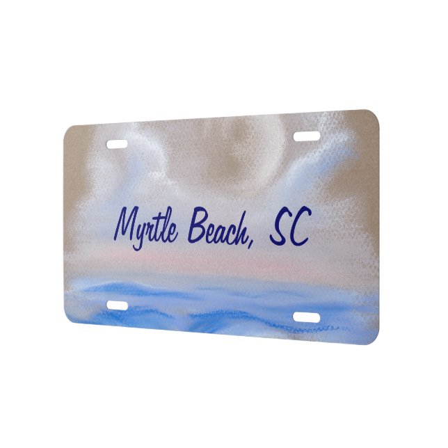 Moonrise Over Myrtle Beach License Plate (Left)